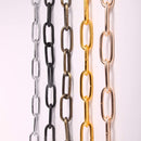 Pendant Light Fixture Chain Iron Chain for Chandeliers On High Ceilings Basket Hanging Chain for Decoration (Silver)
