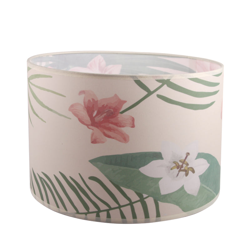 Fabric Drum Lampshade,Flower Surface Watercolor Style lampshade with European Attachment or Spider Attachment